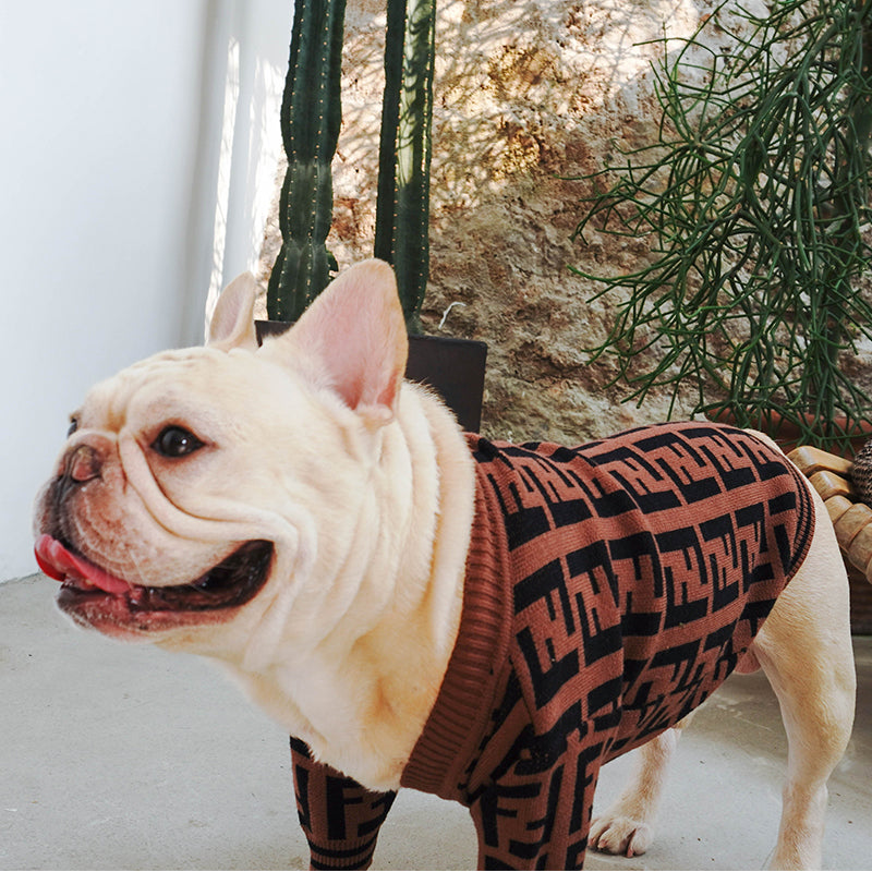 L-V luxury design pet dog sweater
