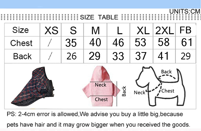 G-G luxury Design dog jacket