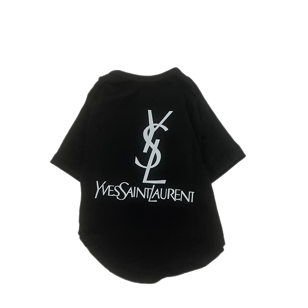 Funny black white letter dog vest