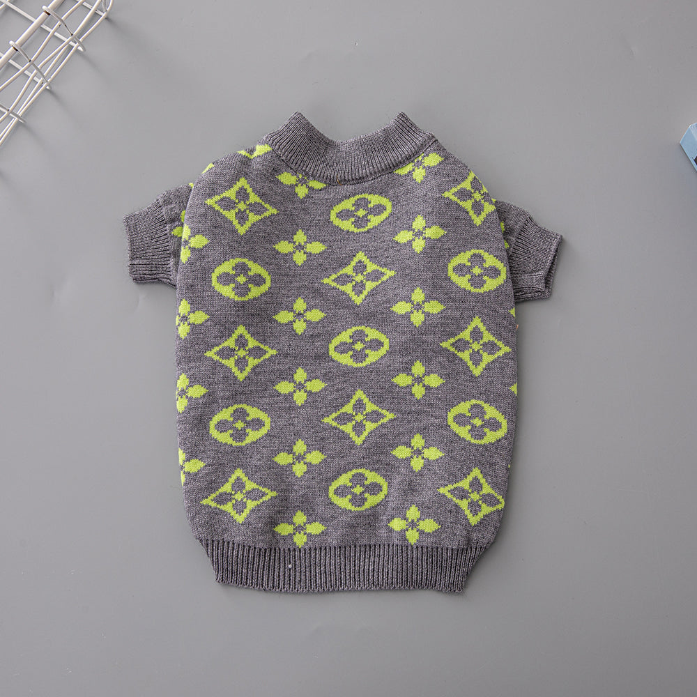 L-V luxury design pet dog sweater