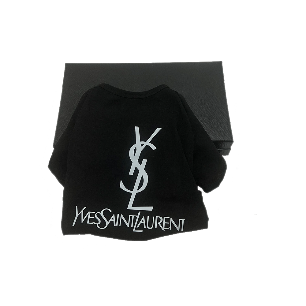 Funny black white letter dog vest