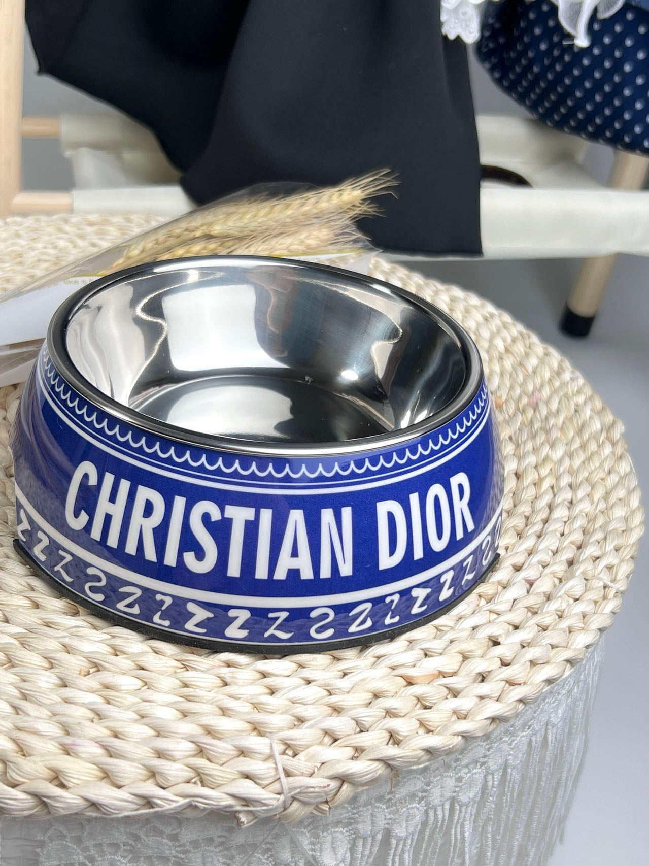 Blue DD Designer Dog Bowl
