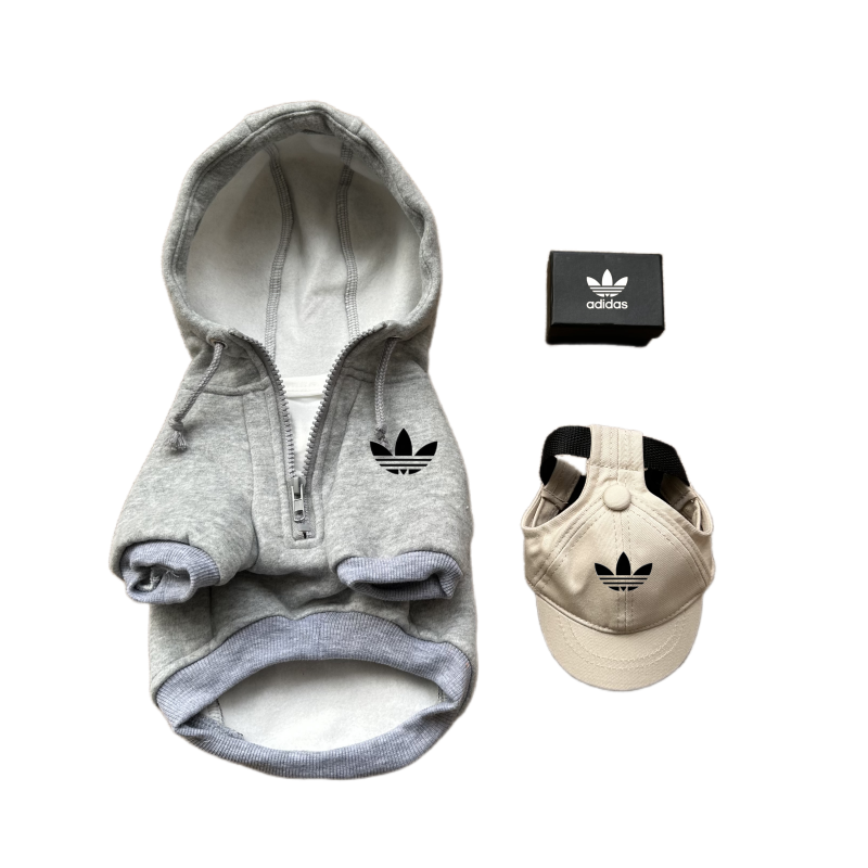 Adidog Trefoil Half-Zip Hoodie