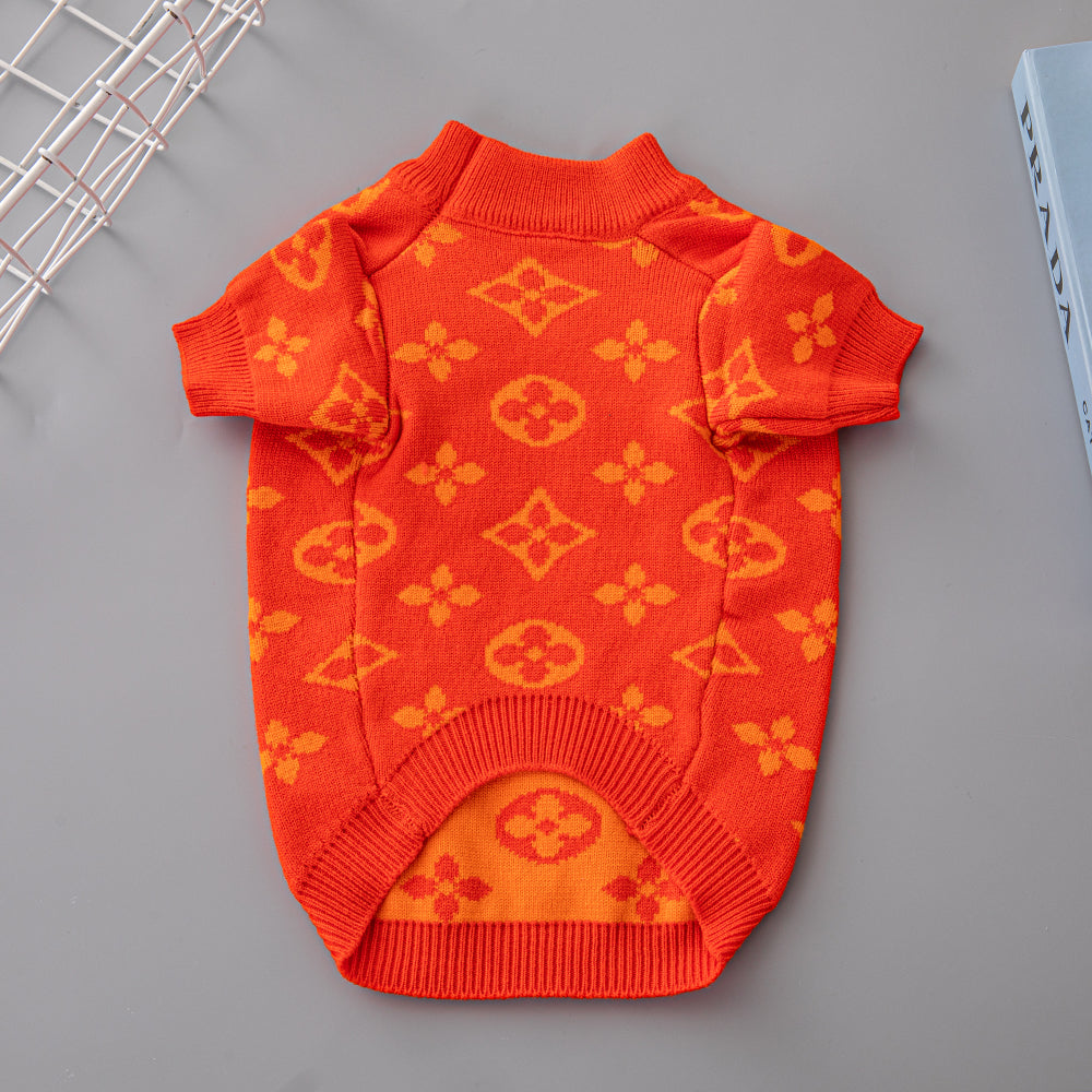 L-V luxury design pet dog sweater