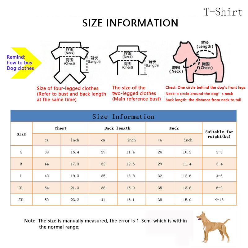 A-D luxury design pet dog T-shirt