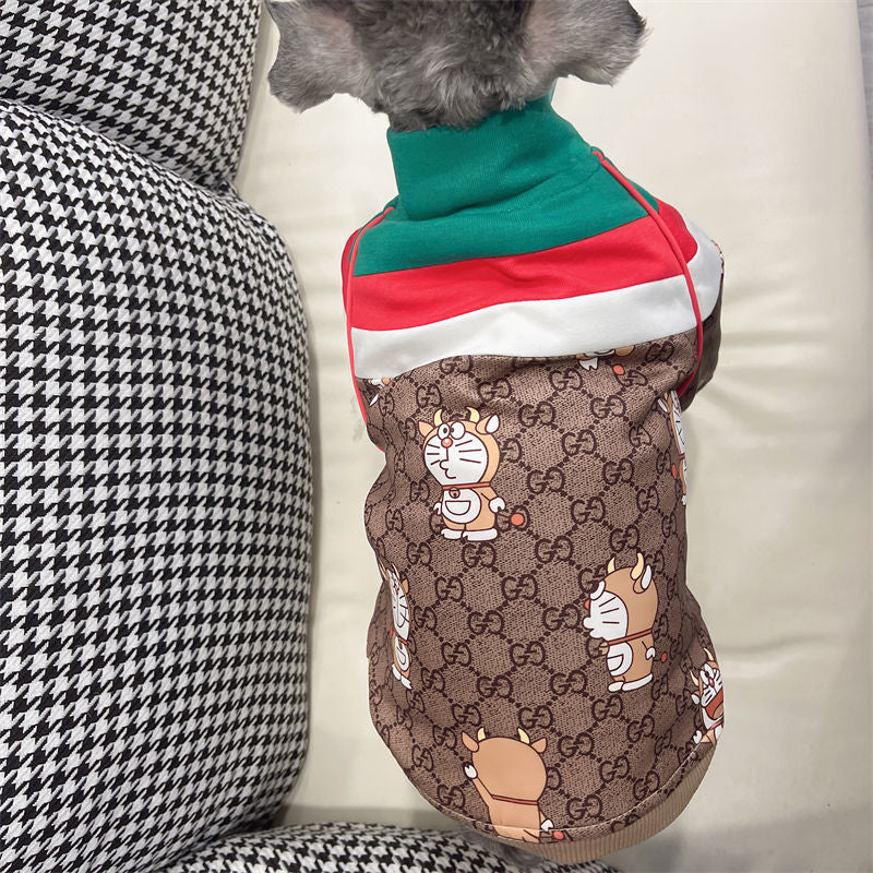 G-GLuxury design cartoon pet dog jacket clothes