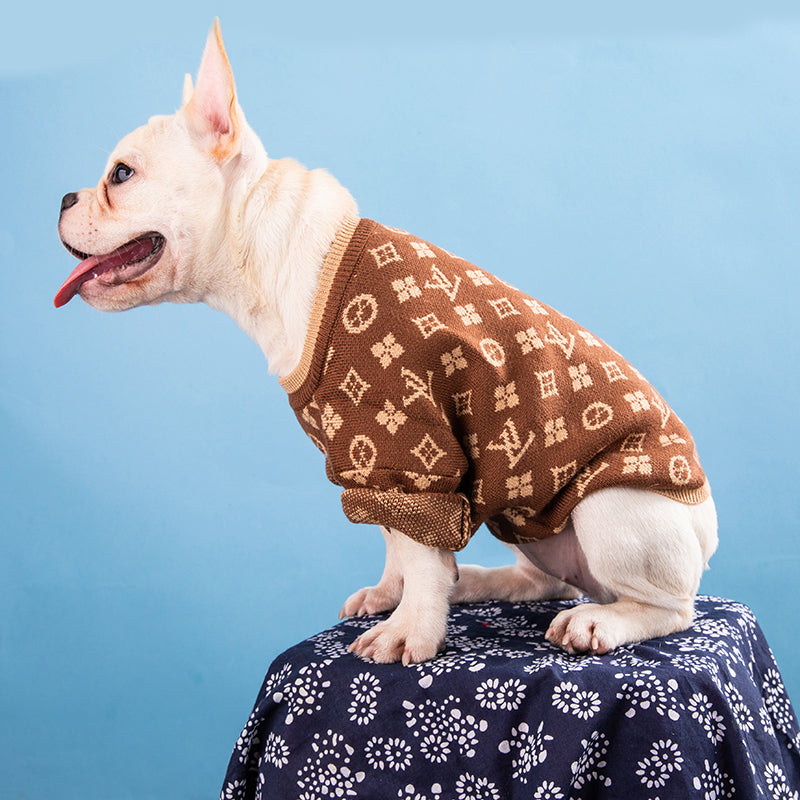 L-V luxury design pet dog sweater