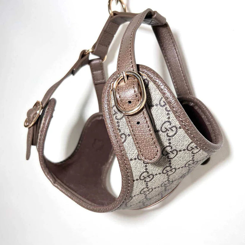 GG LEATHER POOCHI HARNESS, COLLAR & LEAD
