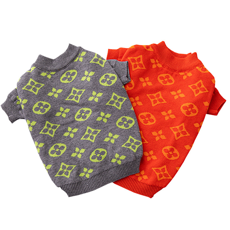 L-V luxury design pet dog sweater