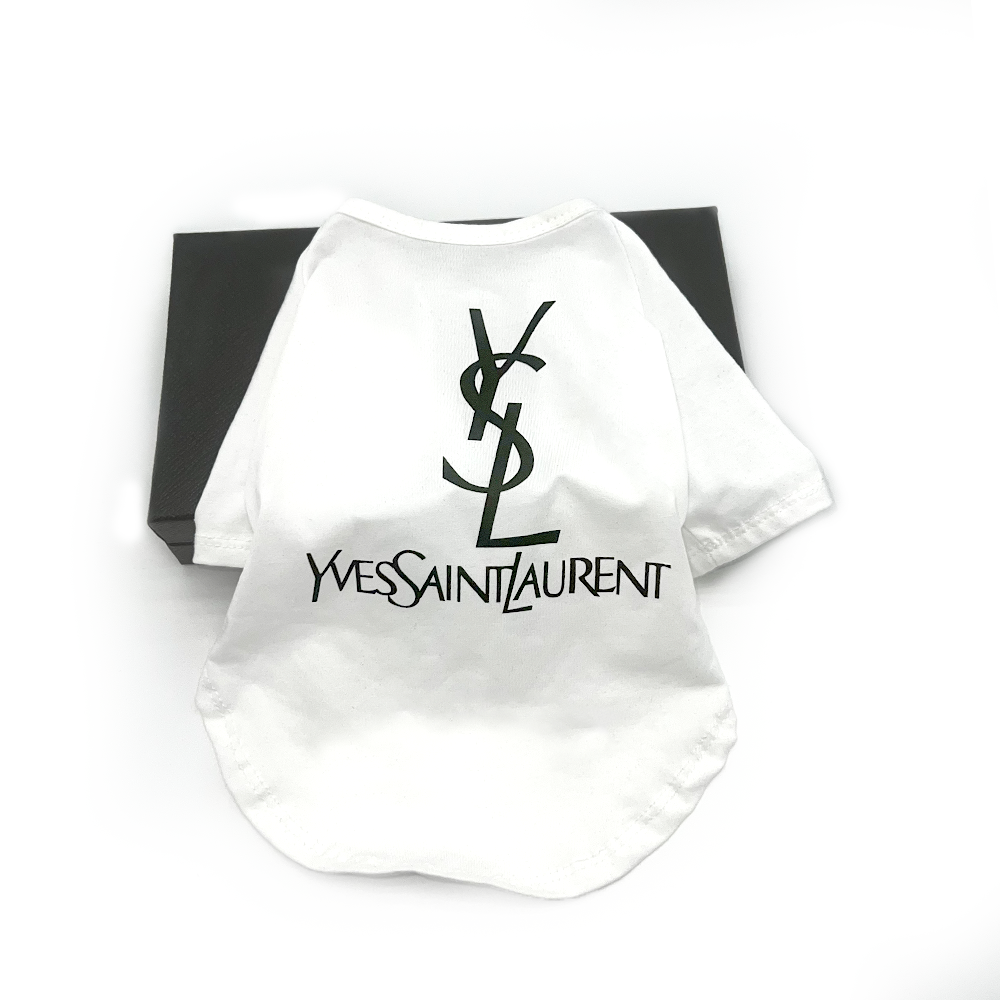Funny black white letter dog vest