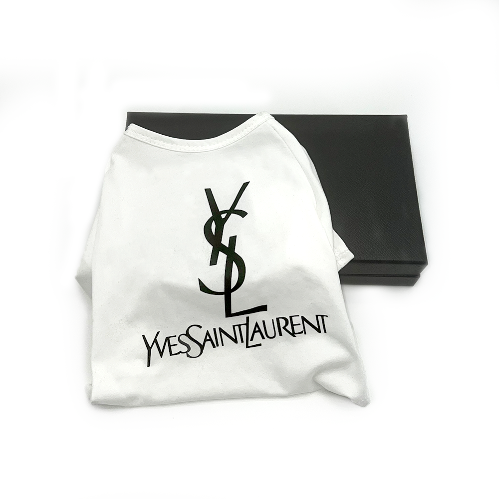 Funny black white letter dog vest