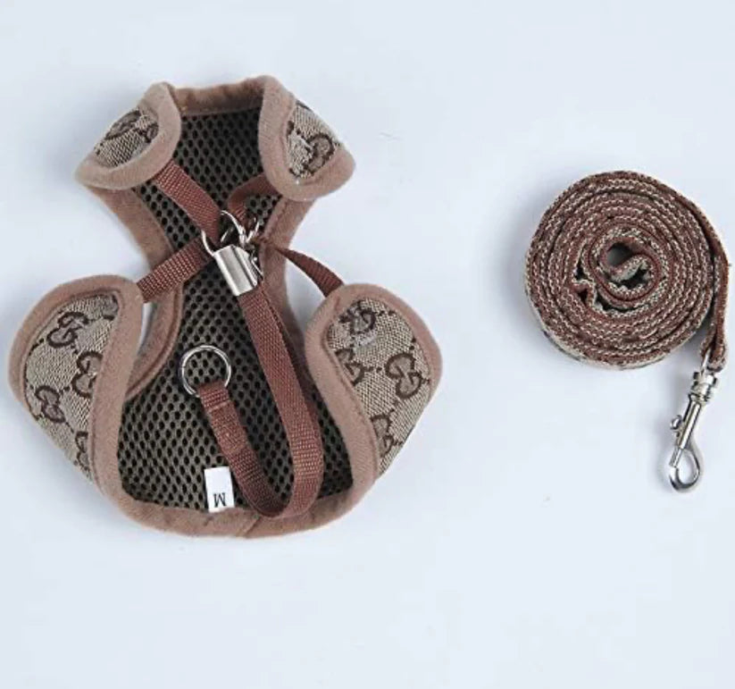 GG lettering luxury dog harness