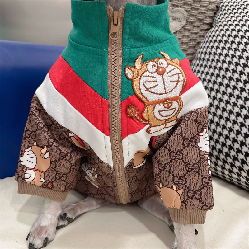 G-GLuxury design cartoon pet dog jacket clothes
