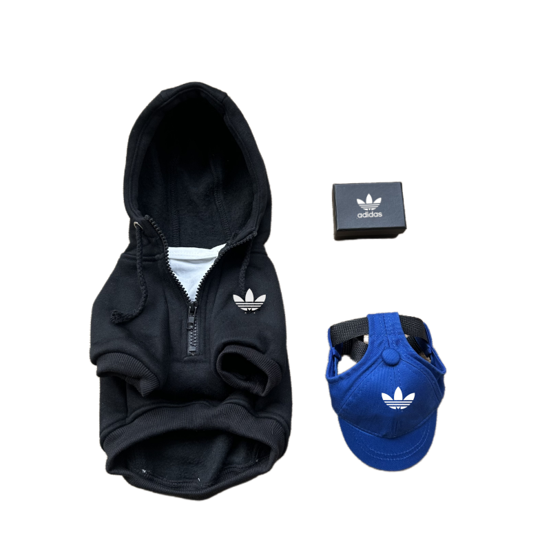 Adidog Trefoil Half-Zip Hoodie