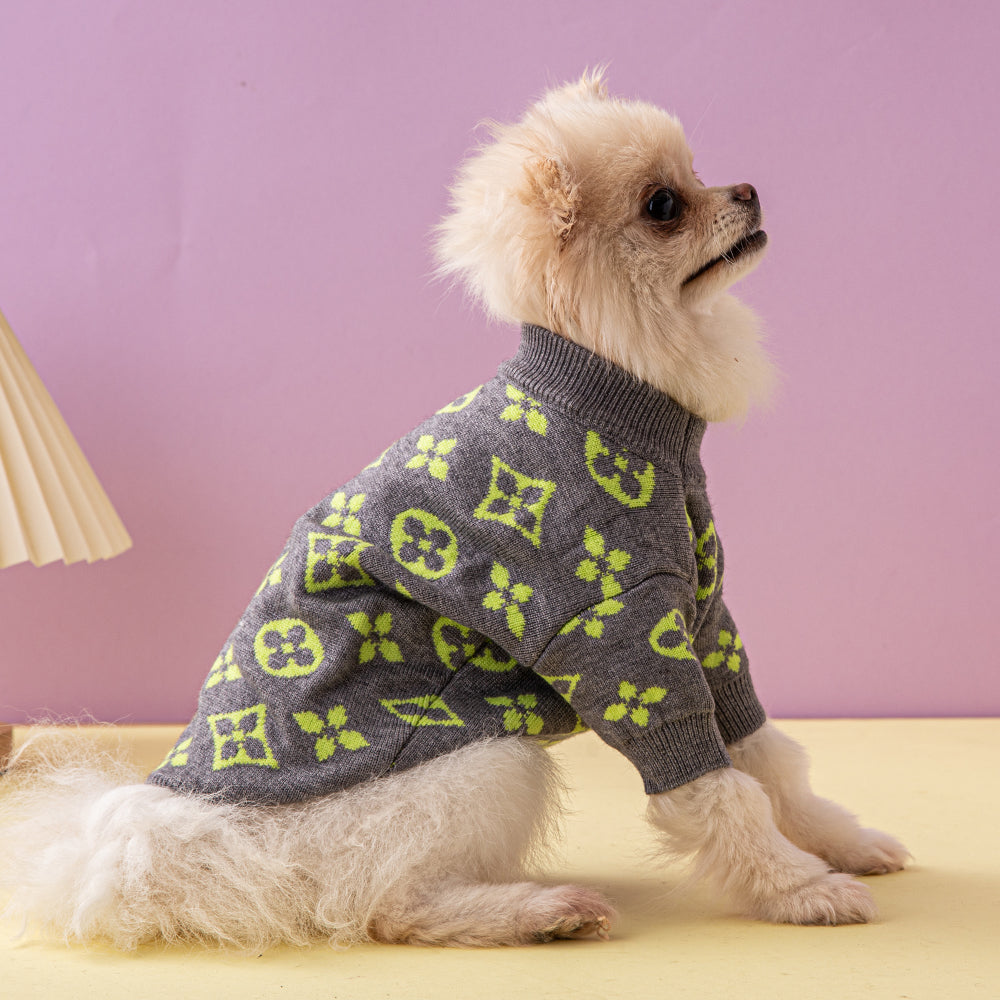 L-V luxury design pet dog sweater