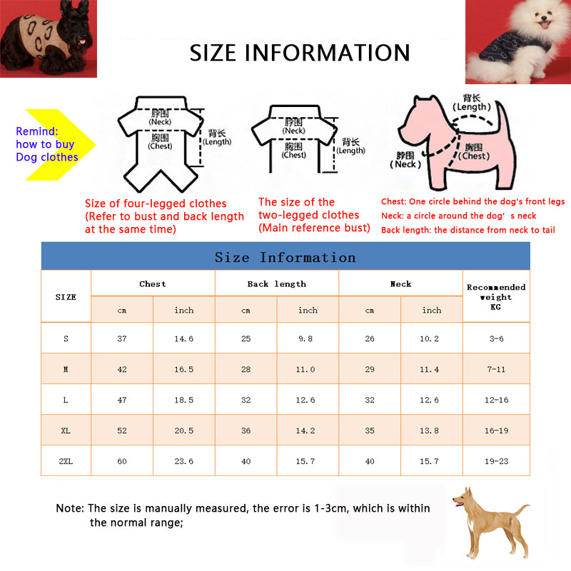 G-G luxury design pet dog sweater