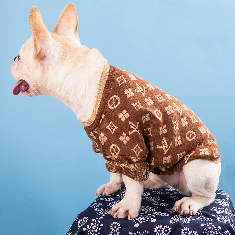 L-V luxury design pet dog sweater