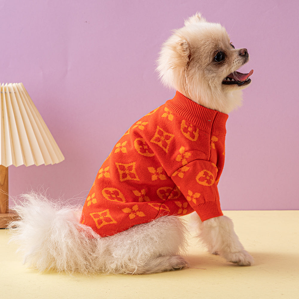 L-V luxury design pet dog sweater