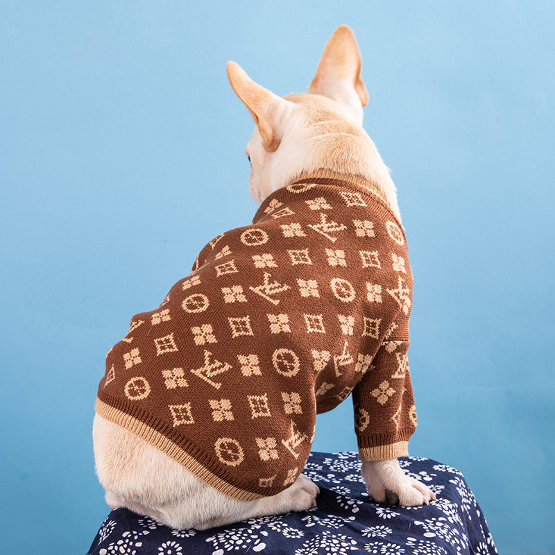 L-V luxury design pet dog sweater