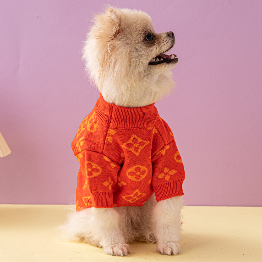 L-V luxury design pet dog sweater